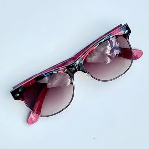 NWOT Clubmaster Sunglasses w/Floral Detail